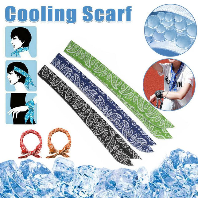 Bandana Headband Cooler Scarf Neck Ice Scarf Wrap Deluxe Outdoor Sport Cooling - Aimall