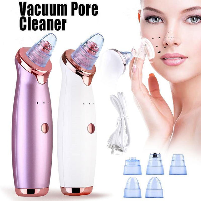AU Vacuum Blackhead Remover Facial Skin Pore Acne Pimple 5Sucker Cleaner Machine - Aimall