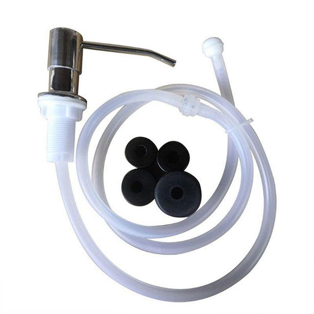 Stainless Steel Sink Soap Dispenser Extension Tube Kit Kitchen Sink Pumps Hand - Aimall