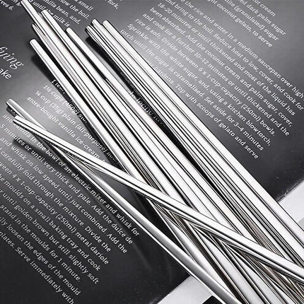 10 Pairs Authentic Korean Stainless Steel Chopsticks Set - Aimall