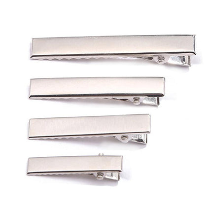 10Pcs Diy Hair Clips Blank Alligator Silver Metal Accessories Kids Women - Aimall