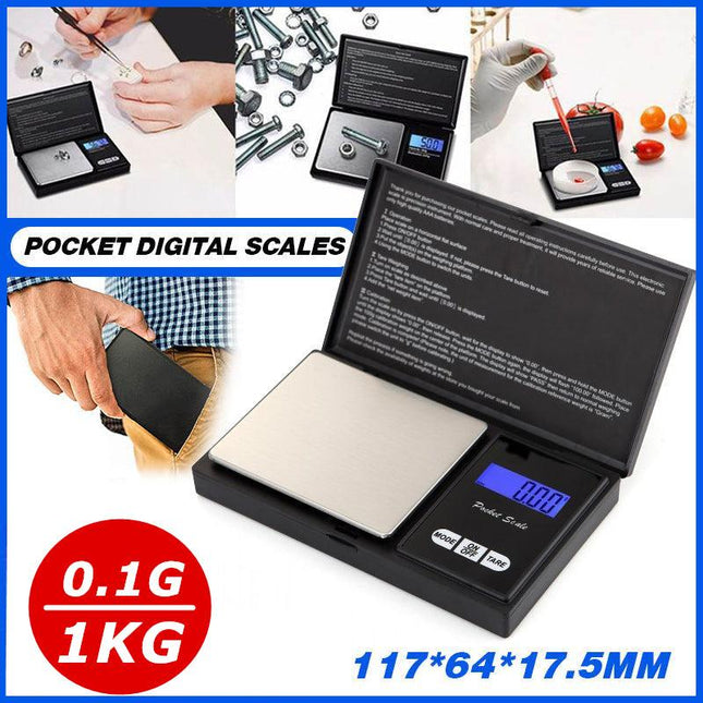Electronic Pocket Mini Digital Gold Jewellery Weighing Scales 0.1 To1000 Gram Au - Aimall