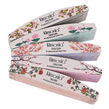 5Pcs Flower Nail Files Sanding Buffer 80-240 Grit Professional Manicure Pedicure - Aimall