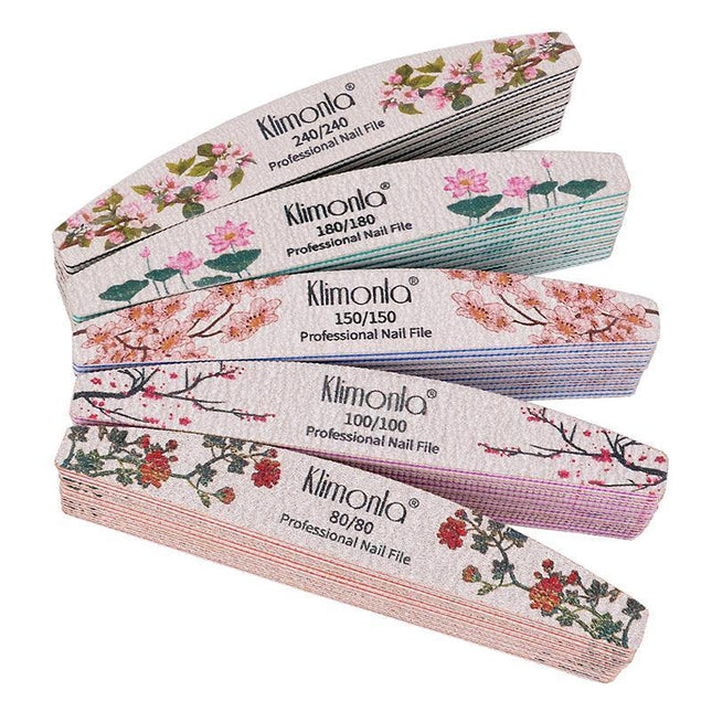 5Pcs Flower Nail Files Sanding Buffer 80-240 Grit Professional Manicure Pedicure - Aimall