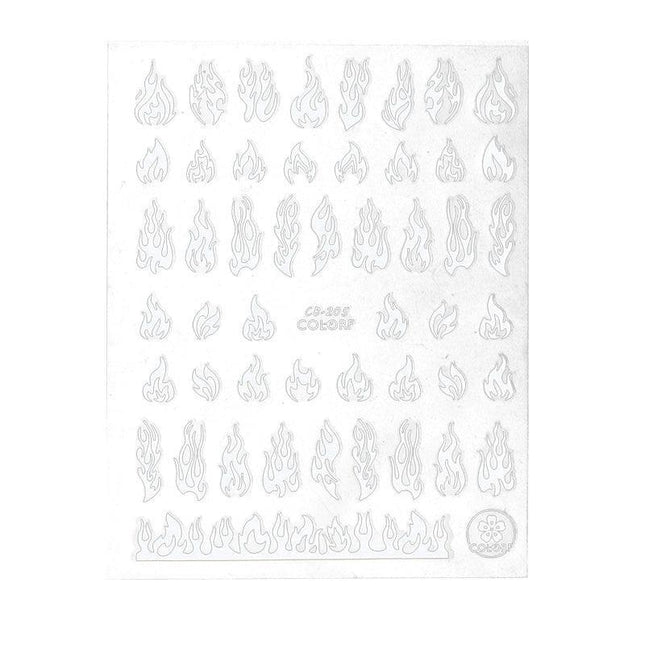 1Pc New 3D Nail Art Stickers Flames Manicure Decals Nail Accessory Au Stock - Aimall