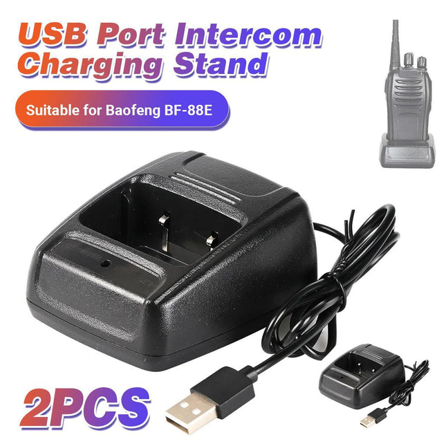 2PCS Charging Base for Radio Walkie For BF-88E