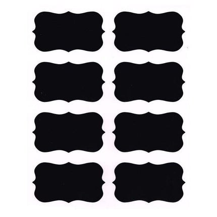40 Jar Labels Stickers Black Labels Chalk Pen Kitchen Pantry Spice Herb AU Stock - Aimall