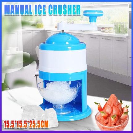 Manual Ice Shaver Crusher Shredding Snow Cone Maker - Aimall