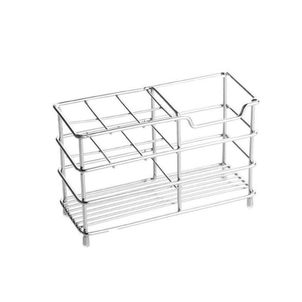 Toothbrush Non-Slip Holder Toothpaste Organizer Bathroom Stainless Steel Stand - Aimall