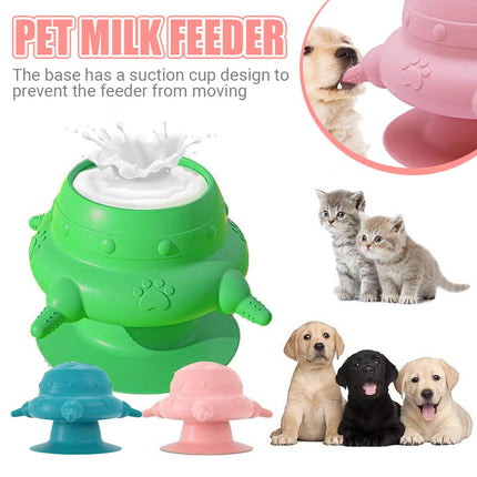 Silicone Pet Feeding Device Anti-choking Bionic Breast-feeding Water Feeder