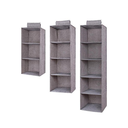 3/4/5 Layer Hanging Organiser Clothes Storage Wardrobe Garment Shelves Shoe Tidy - Aimall