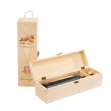 6pcs Red Wine Wooden Gift Box Packaging Storage Box for Wine Bottle Gifts