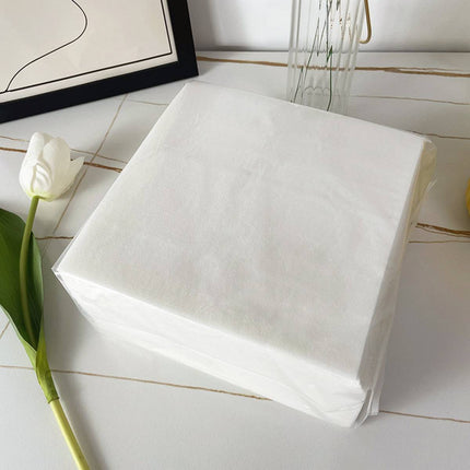 Lint Free Cleaning Napkins 100 Pack White Soft Wipes