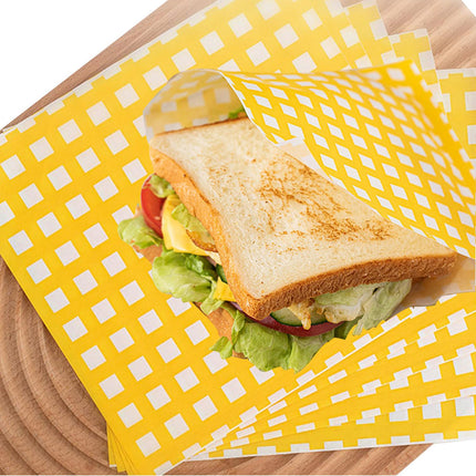 50PCS Sandwich Disposable Paper Bags Food Grade Oil Proof Food Storage Packing