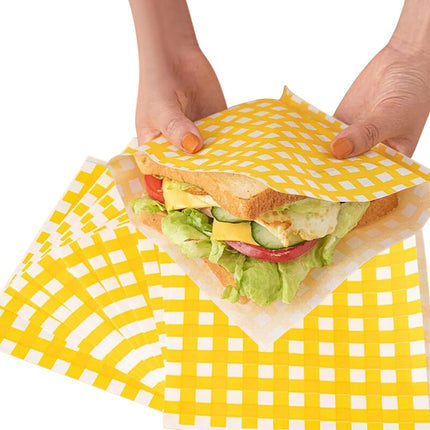 50PCS Sandwich Disposable Paper Bags Food Grade Oil Proof Food Storage Packing