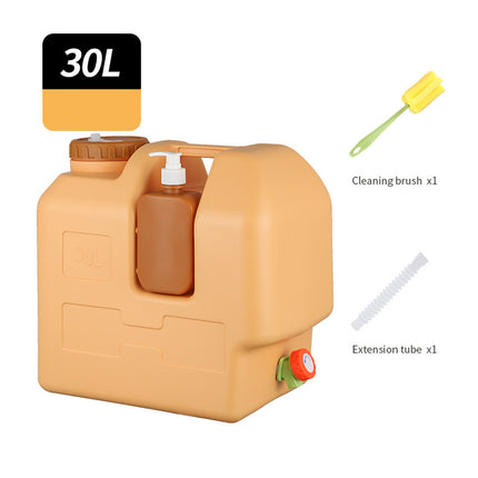30L Camping Water Storage Tank with Soap Dispenser Leak Proof Easy to Carry