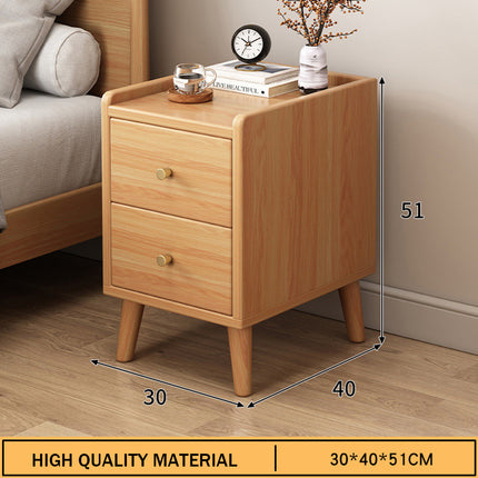 Small Narrow Wooden Bedside Table Cabinet For Bedroom Home Storage Organizer