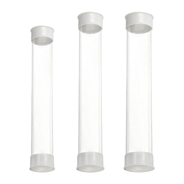 20PCS Transparent Plastic Packaging Tubes Durable for Oil Painting Artwork Use