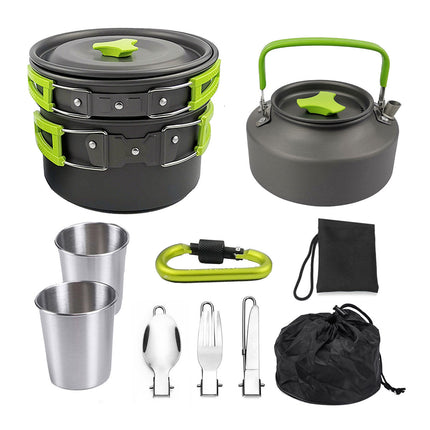 Portable Outdoor Camping Cookware Set for Hiking Picnics Backpacking Travel Use