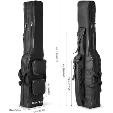 130cm Big Belly Fishing Tackle Bag Rod Storage Carry Case Outdoor Fishing Bag