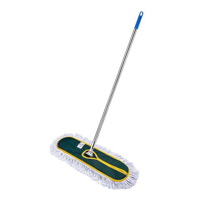 Extended Flat Mop 90cm Head Stainless Steel 126cm Handle 180 Rotating for Floor