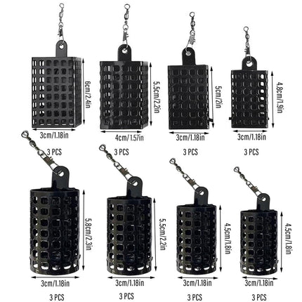 3pcs Bait Cage Attachment Tool Fishing Nesting Device for Outdoor Angling Use