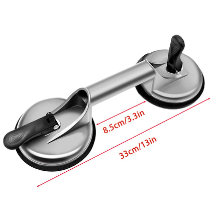 Heavy Duty Double Suction Cup Lifter for Glass Tile Aluminium Handle Strong