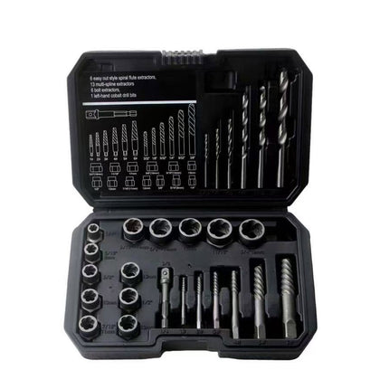 26pcs Multi Size Bolt Extractor Kit Broken Screw Removal Tool Damaged Thread