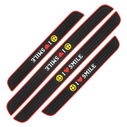 4PCS Car Threshold Bar Sticker Pedal Strip Anti Collision Door Sill Protector