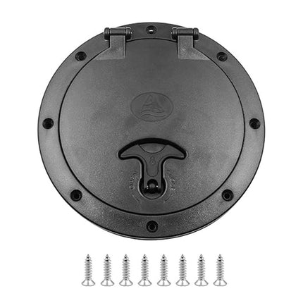Kayak Hatch Cover 6 Inch Round Black Deck Plate Waterproof Marine Accessory