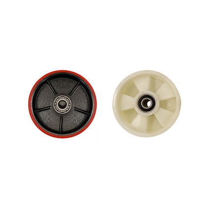 Pallet Truck Wheels 180x50mm Nylon NL or Red PU