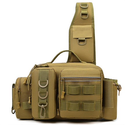 Tactical Fishing Backpack Large Capacity Outdoor Waist Chest Bag Camouflage
