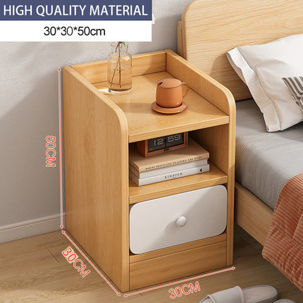 Ultra Narrow Bedside Table Storage Cabinet 30x30x50cm Bedroom Nightstand Drawer
