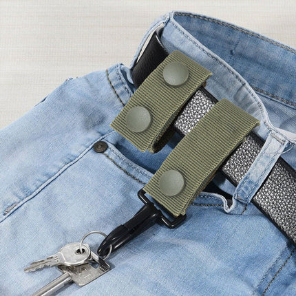 2PCS Outdoor Tactical Belt Loop Snap On Retainer Buckle Clip Holder Hiking Gear