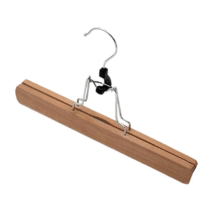 10pcs Solid Wood Skirt Clip Non Slip Hanger Flannel Trouser Clothes Organizer