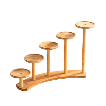 Bamboo Indoor Desktop Flower Stand for Living Room Office MultiTier Plant Holder