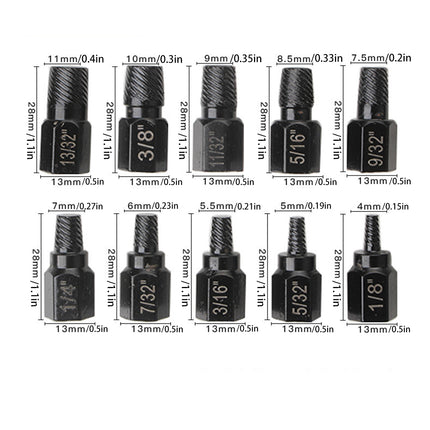 10X Broken Head Bolt Screw Cap Extractor Screw Hexagon Socket Bolt Removal Tool