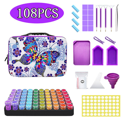 108PCS Diamond Painting Tool Set Multicolour For DIY Crafts Durable Easy To Use