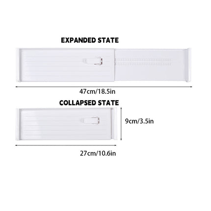 Adjustable Drawer Dividers 6 Pack White 27 to 47cm