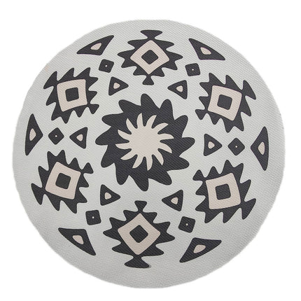 4PCS Bohemian Placemats Round Printed Table Mat Easy Clean Heat Resistant Dining