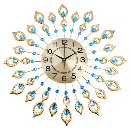 Artiss Wall Clock 60cm Large 3D Modern Crystal Luxury Round Home Decor Clock