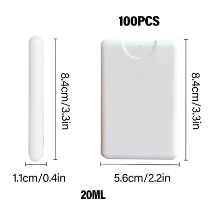 100PCS Perfume Card 20ML Portable Square Spray Bottle Refillable Scent Container