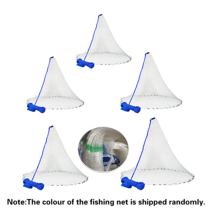 Hand Cast Net Ring Free Fishing Net for Outdoor Catching Shrimp Bait Fish