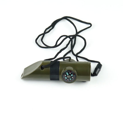 2PCS Outdoor 7 in 1 Multifunctional Emergency Whistle for Camping Hiking Use