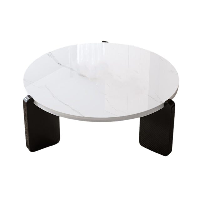 Coffee Table Modern Style 80x31cm Black Small Tea Table for Living Room Bedroom
