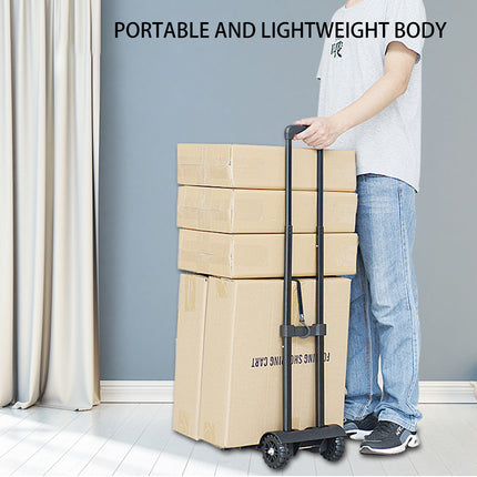 Foldable Shopping Trolley Cart Portable Luggage Carrier For Travel Grocery Use