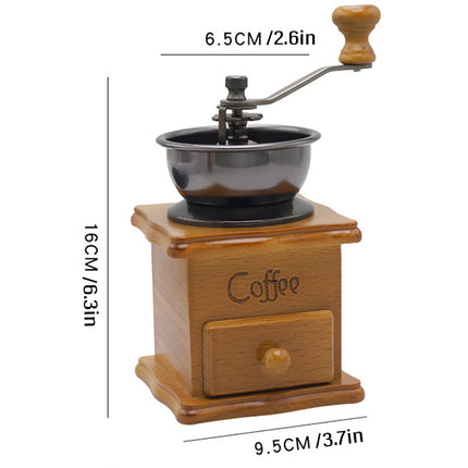 Vintage Manual Coffee Bean Grinder Classic Hand Coffee Machine Retro Grinding