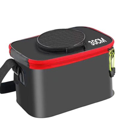Portable Folding EVA Fishing Bucket Multi Use Live Fish Container with Strap