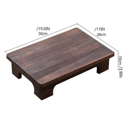 Solid Wood Low Tatami Coffee Table 50cm Japanese Floor Tea Table for Bay Window