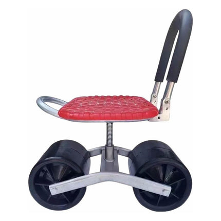 Greenhouse Garden Mobile Wheeled Stool Sturdy Durable Non Slip Seat Easy to Move